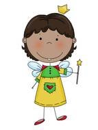 drawing of a fairy with a magic wand in hand