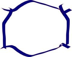 Blue Ribbon Border Clip Art drawing