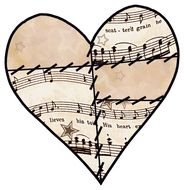 Heart Music Notes Clip Art N11