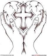 Cross With Heart Tattoo Drawing