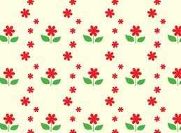 ornament of red flowers