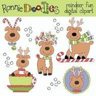 Reindeer Stamp Clip Art