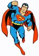 Superman, cool Comic character running