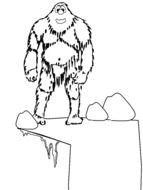 black and white picture of a snow man for coloring
