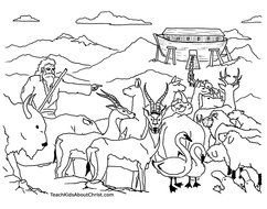 Noahs Ark Bible Coloring Pages drawing