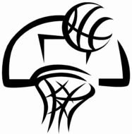 drawing of a basketball backboard
