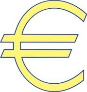 yellow euro symbol