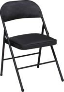 black folding chair