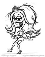 Rough Sketch For A Drunk ldquoparty Girl rdquo Cartoon Character Design