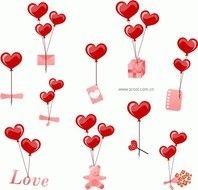 Heart Shaped Balloon Vector