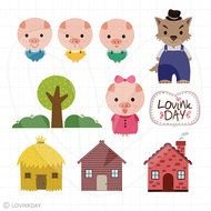 Three Little Pigs Clip Art N17