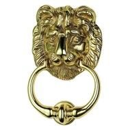 Brass Lion Head Door Knocker drawing