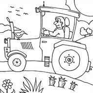 Free Farm Tractors Coloring Pages