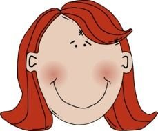 Cartoon Girl With Black Hair Clip Art