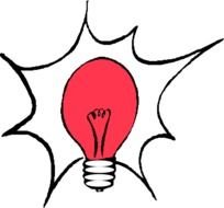 Red Light Bulb Clip Art N5
