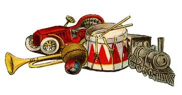 Victorian Christmas Toys, drawing