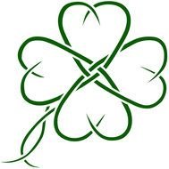 Celtic Four Leaf Clover Tattoo drawing