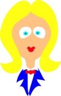 child portrait of a woman with yellow hair
