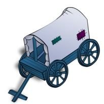 Covered Wagon Train Clip Art Free