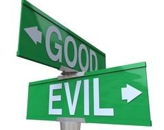 clipart of the Good And Evil signs