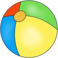 colored sectors inflatable ball