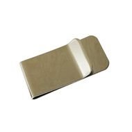 photo of a metal paper clip on a white background