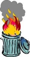 Burning Trash Clip Art drawing