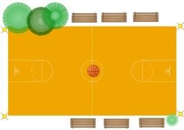 Basketball Court Floor drawing