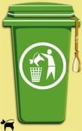 Dog Trash Can By Ben drawing