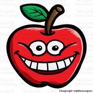 Cartoon Apples With Faces N4