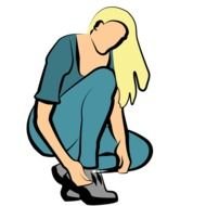 girl without face as a picture for clipart