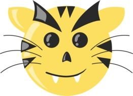 Cartoon Tiger Face drawing