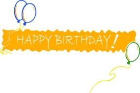 "Happy Birthday" banner clipart