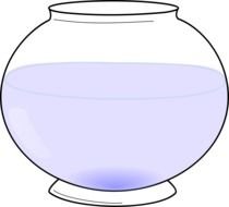 Fish Bowl Coloring Page drawing