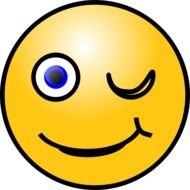 Emoticon Winking Smiley Face drawing