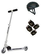 Scooter Clear With Child Helmet Elbow Knee Pads Skateboards Scooters