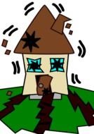 Earthquake With House drawing