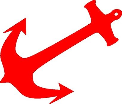 Red Anchor Clip Art N11