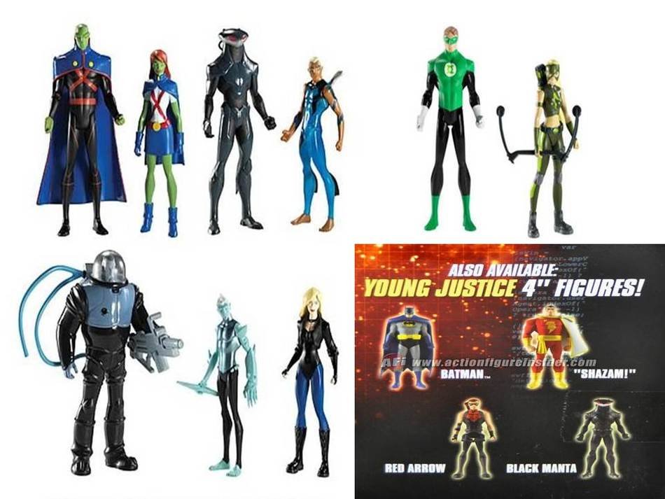 Colorful Young Justice figures