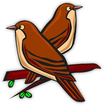 Bird On Branch Clip Art N11