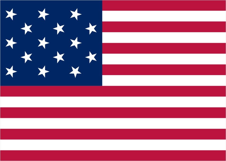 Flag with 15 Stars drawing