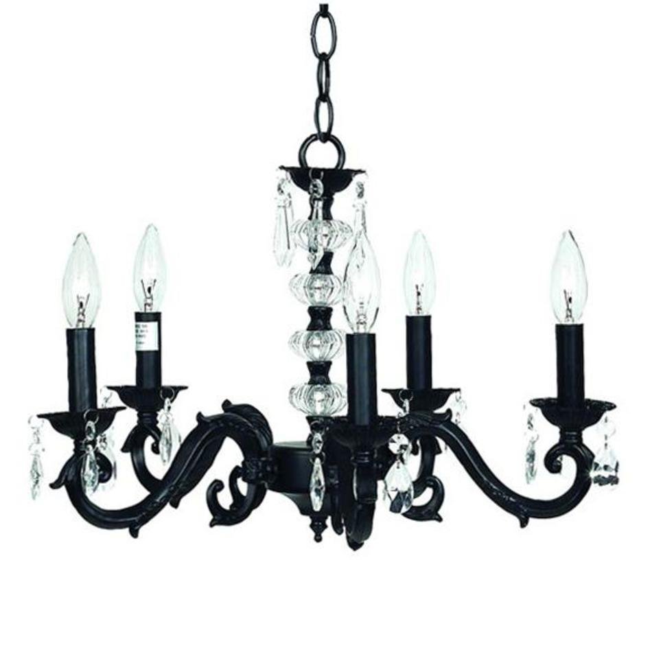 Black Chandelier Clip Art N2