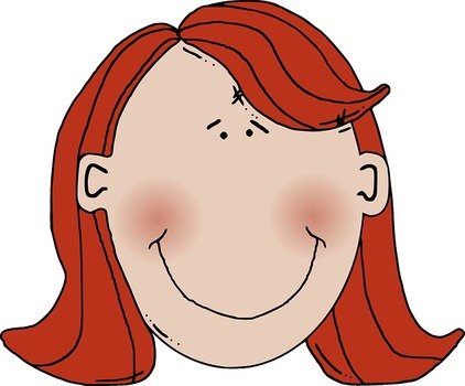 Cartoon Girl With Black Hair Clip Art