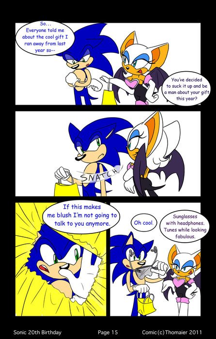 Sonic Birthday comics