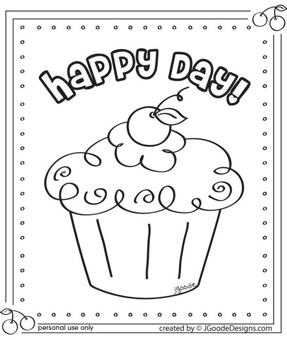 Cupcake Coloring Pages N7