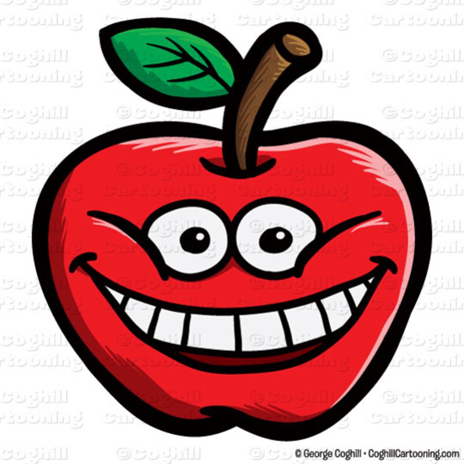 Cartoon Apples With Faces N4