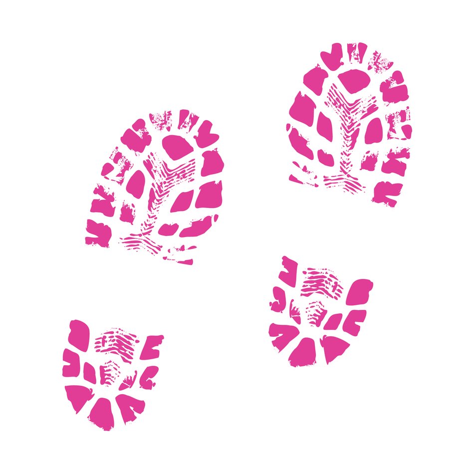 clipart of the Running Shoe Footprints