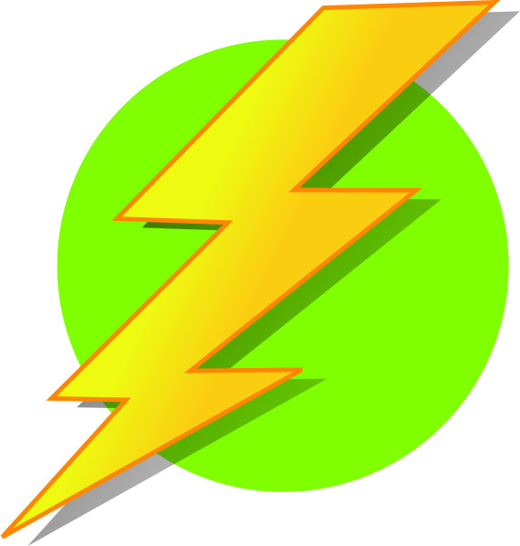 Green Lightning Bolt Clip Art N2 free image download