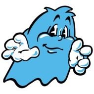 Blue Pacman Ghost