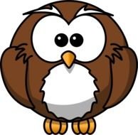 Beautiful cartoon owl clipart